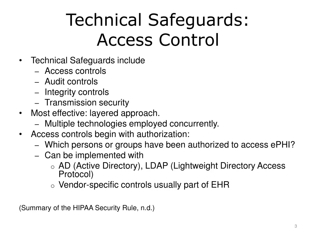 technical safeguards access control