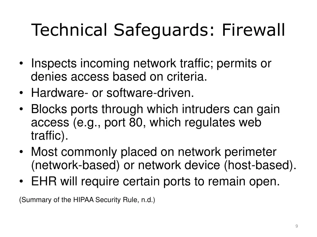 technical safeguards firewall