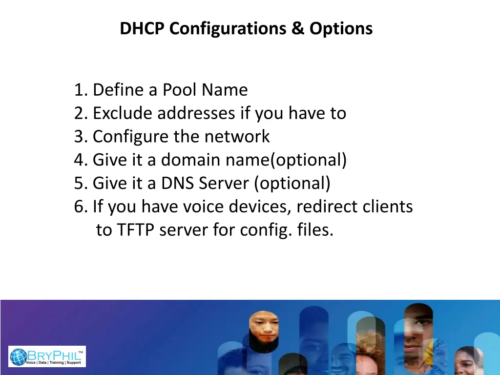 dhcp configurations options