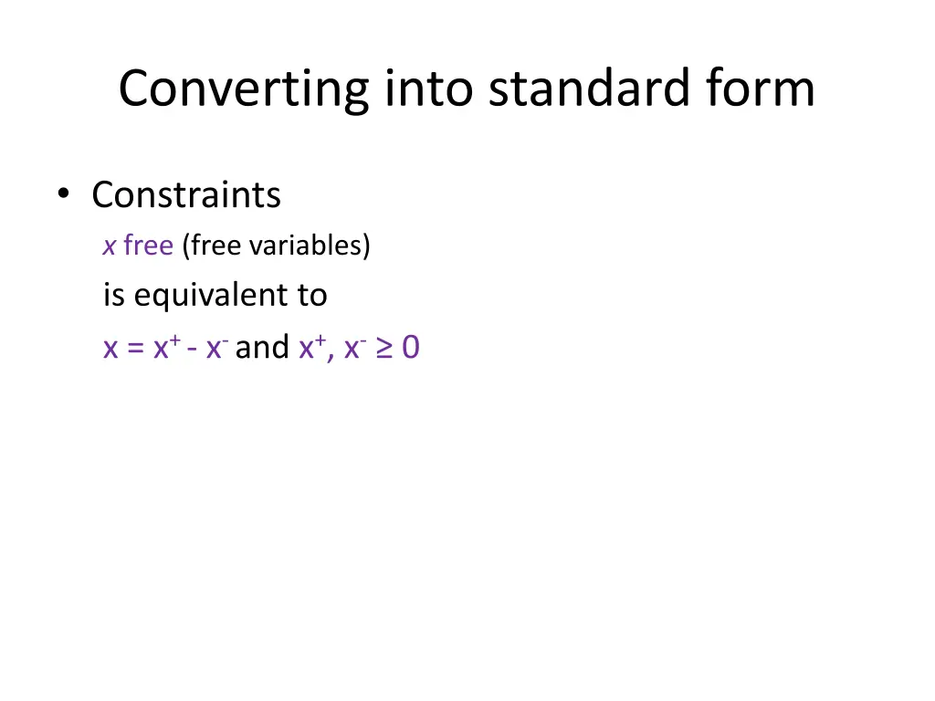 converting into standard form 1