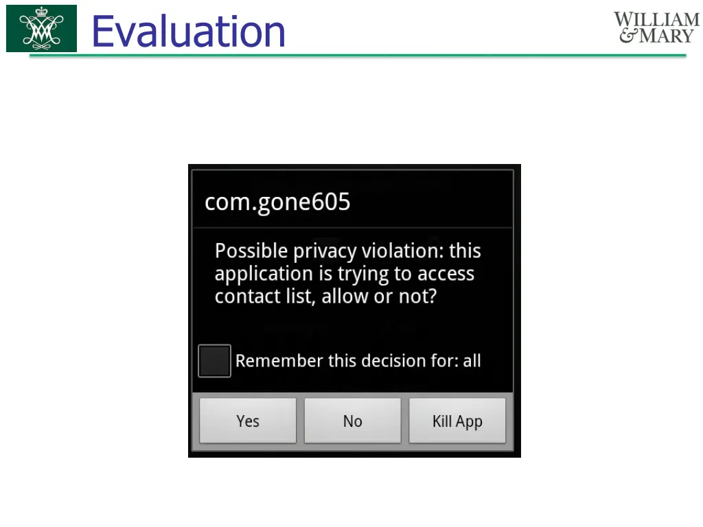evaluation