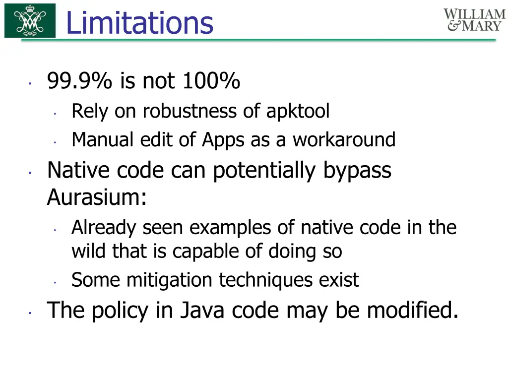 limitations