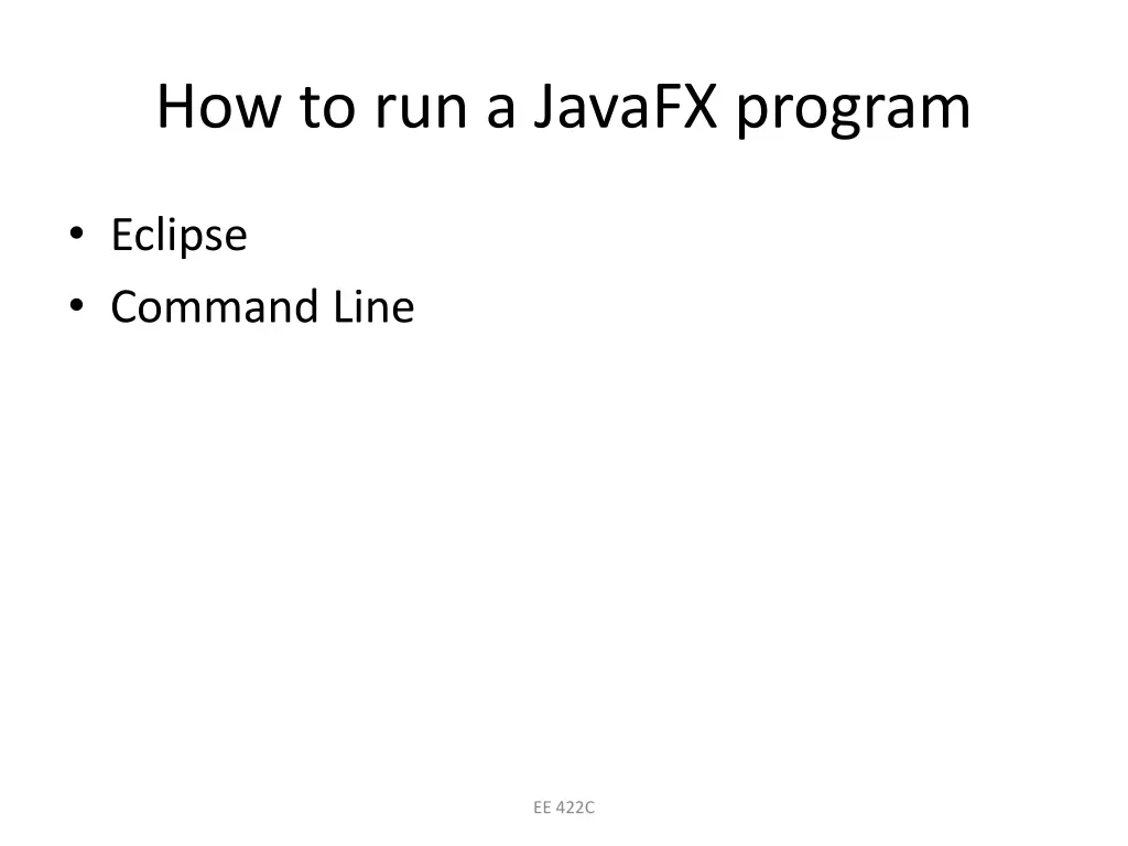 how to run a javafx program
