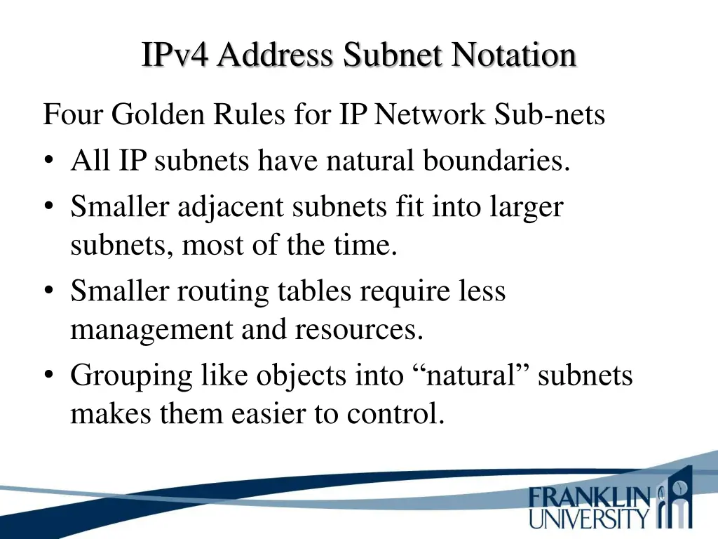 ipv4 address subnet notation 1
