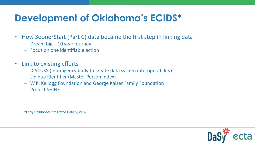 development of oklahoma s ecids