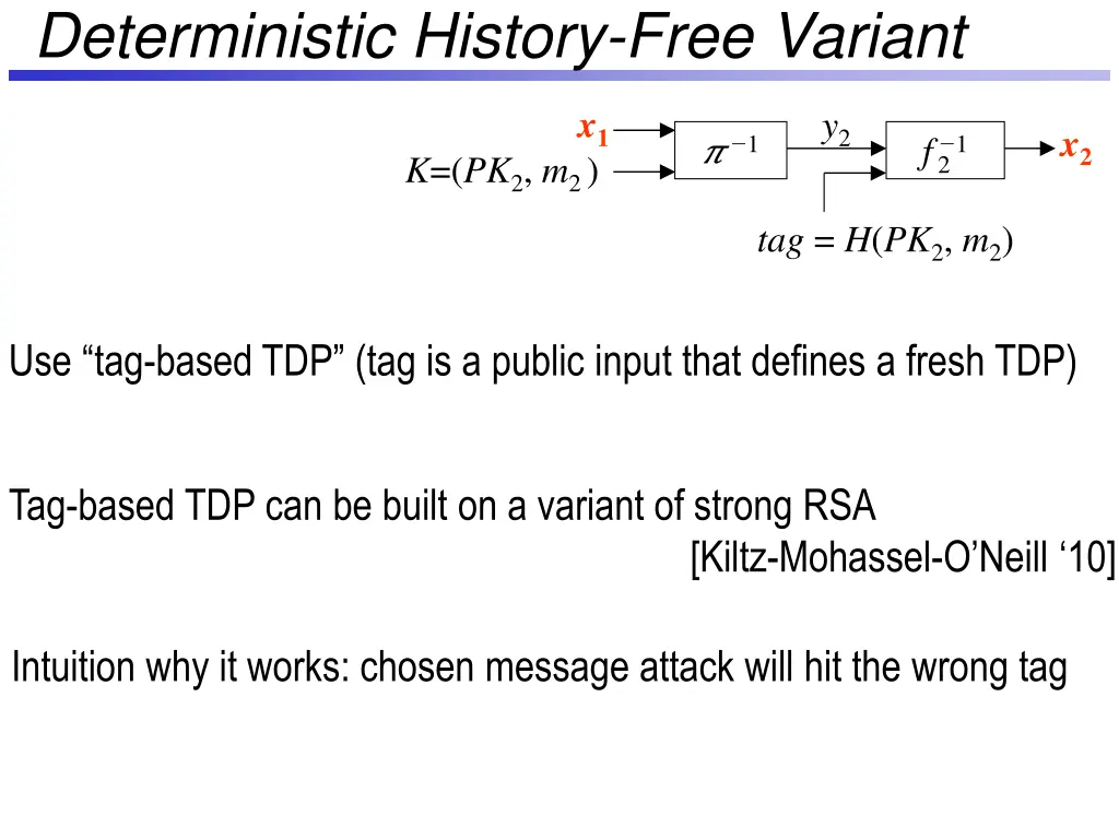 deterministic history free variant 1
