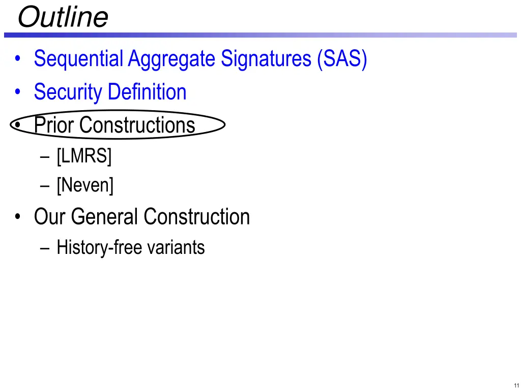 outline sequential aggregate signatures 1