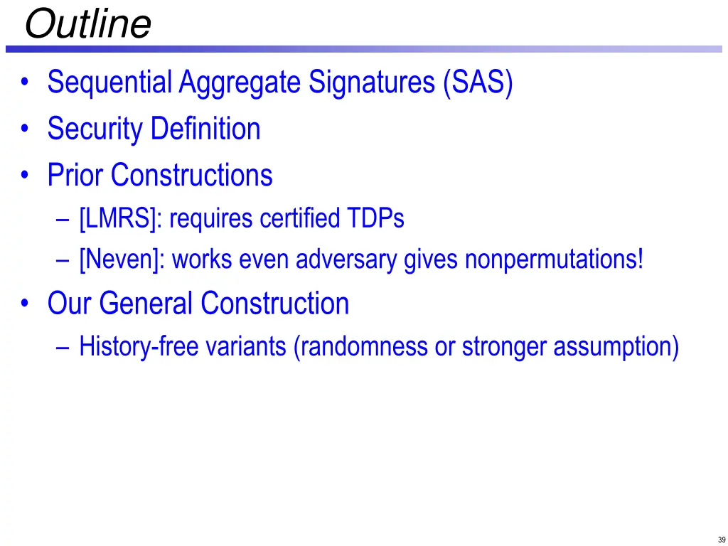 outline sequential aggregate signatures 5