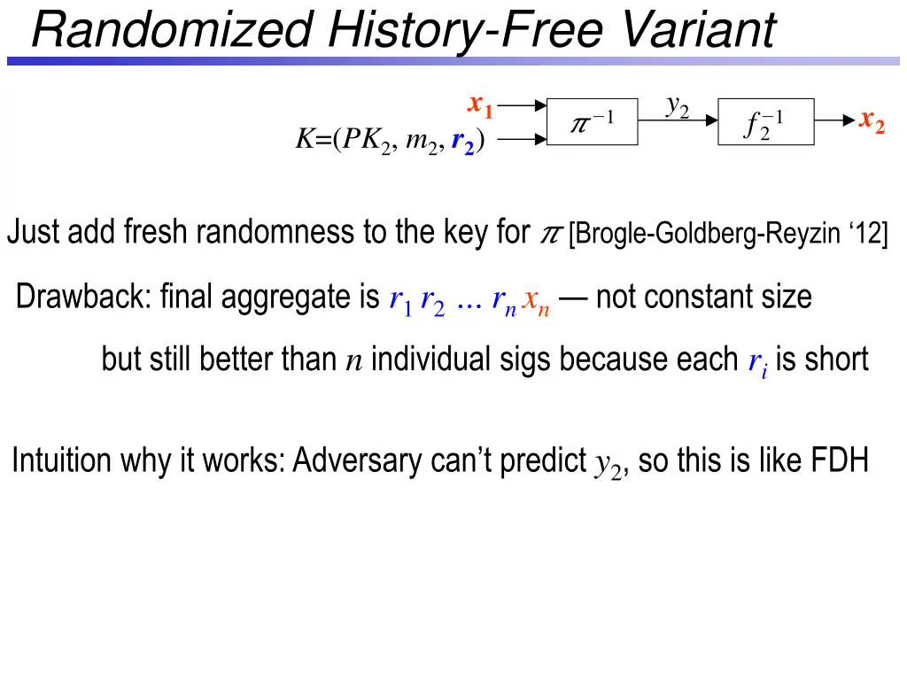 randomized history free variant