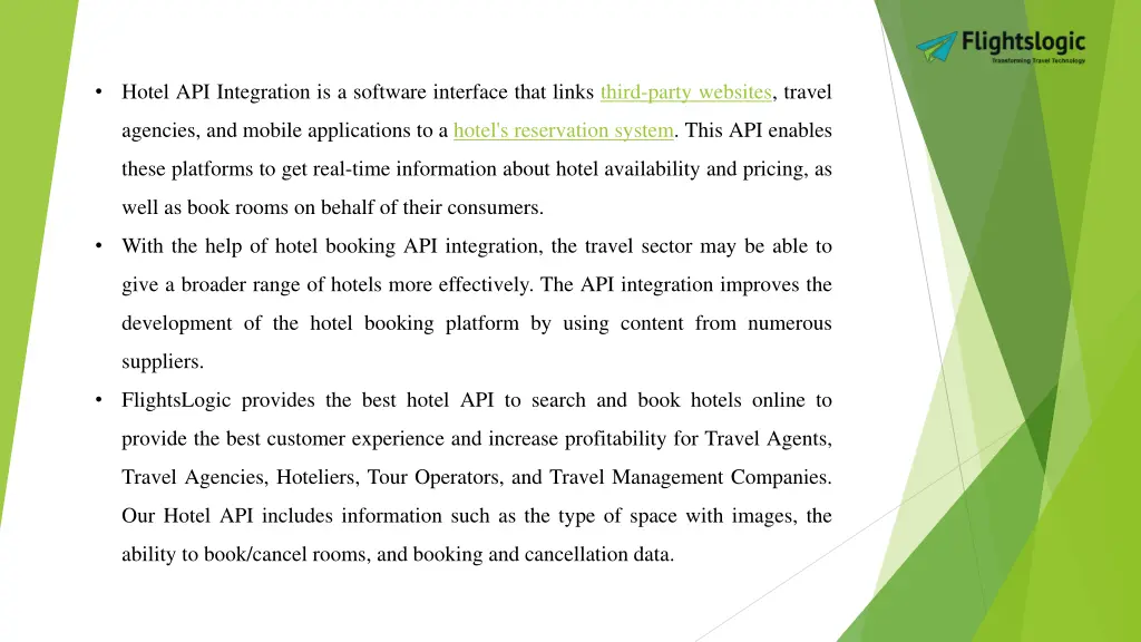 hotel api integration is a software interface
