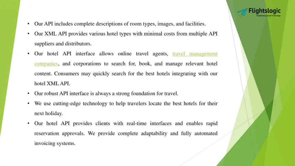 our api includes complete descriptions of room