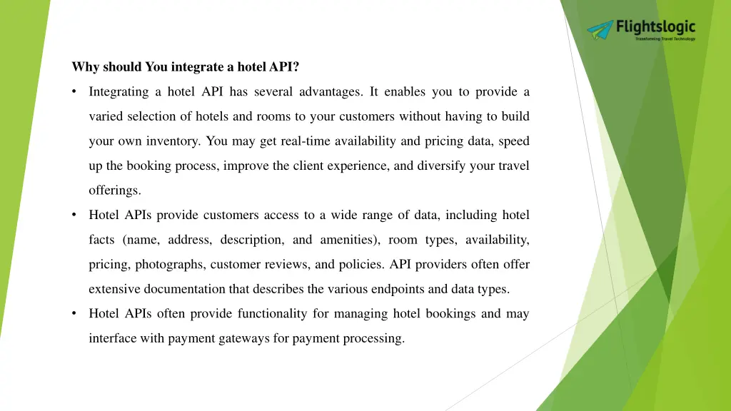 why should you integrate a hotel api