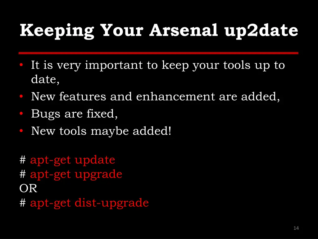keeping your arsenal up2date