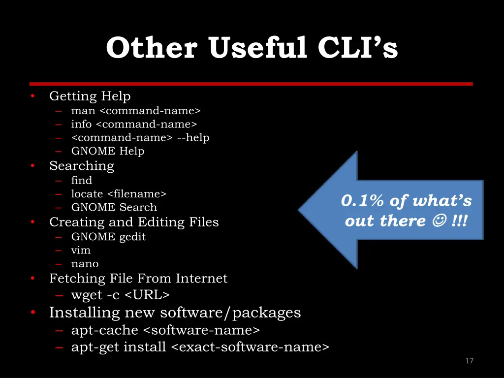 other useful cli s