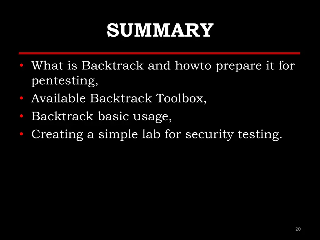 summary