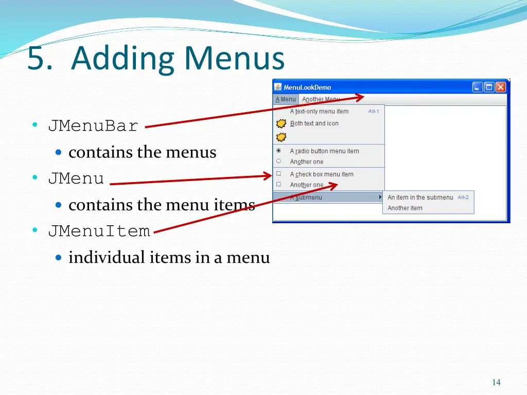 5 adding menus