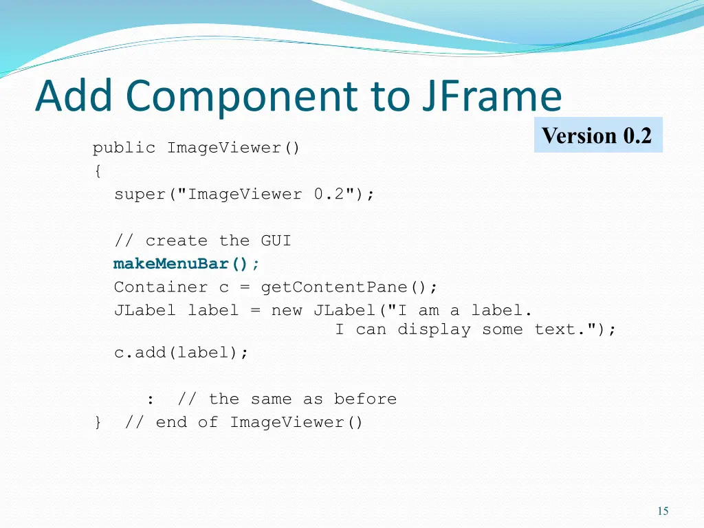 add component to jframe