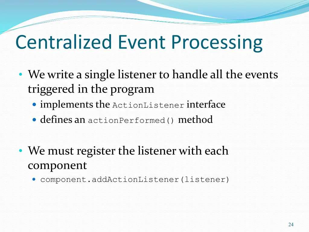 centralized event processing