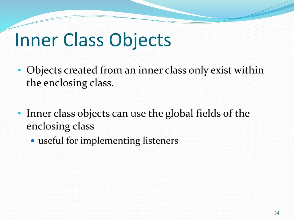 inner class objects