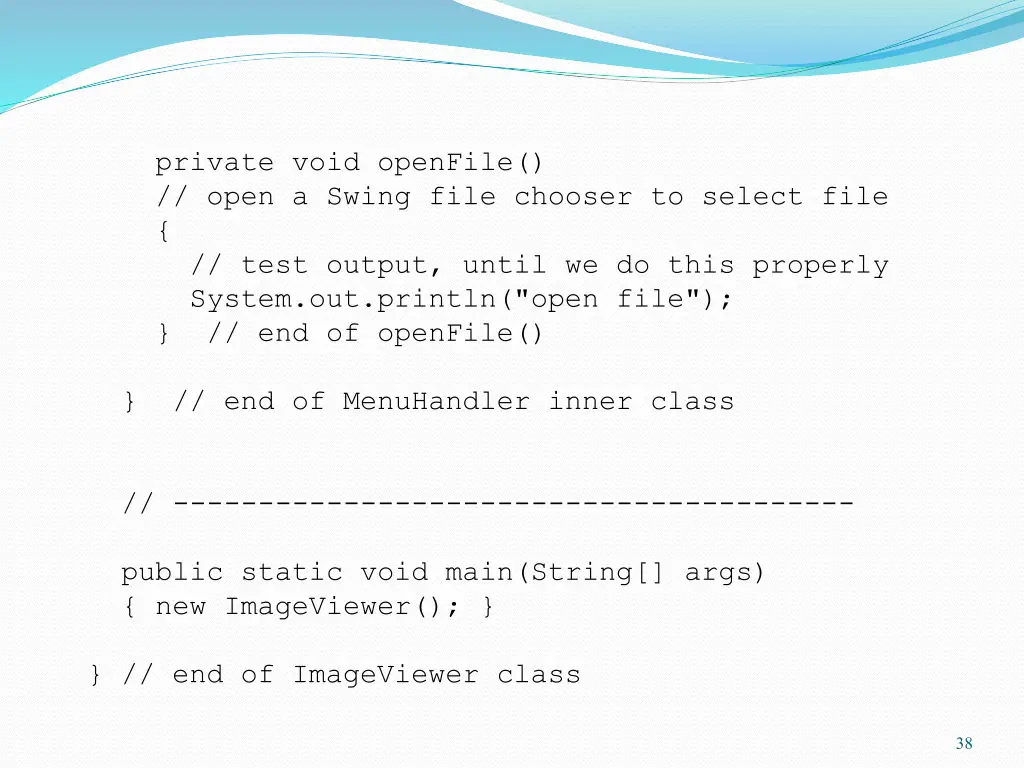 private void openfile open a swing file chooser 1