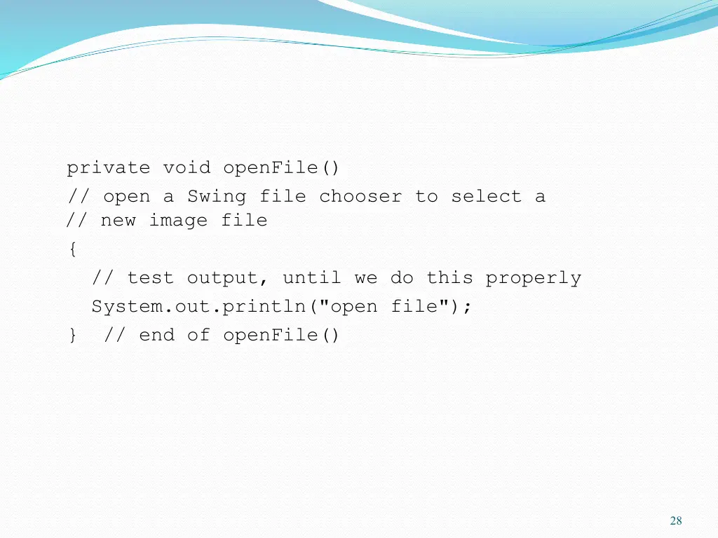 private void openfile open a swing file chooser