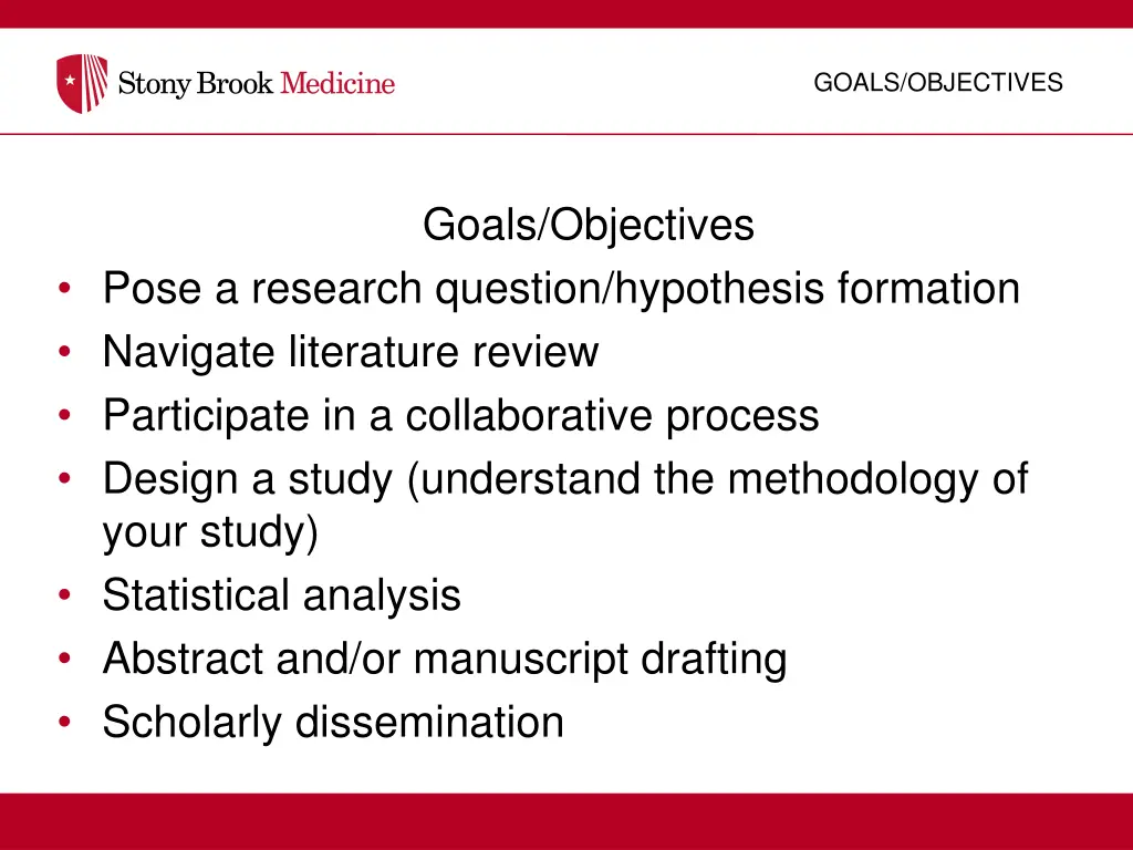 goals objectives