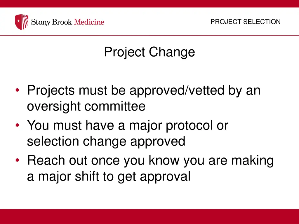 project selection 1