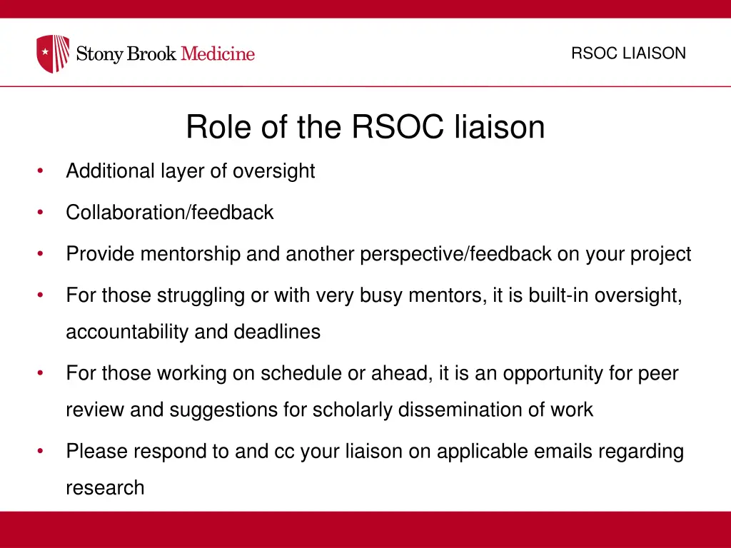 rsoc liaison