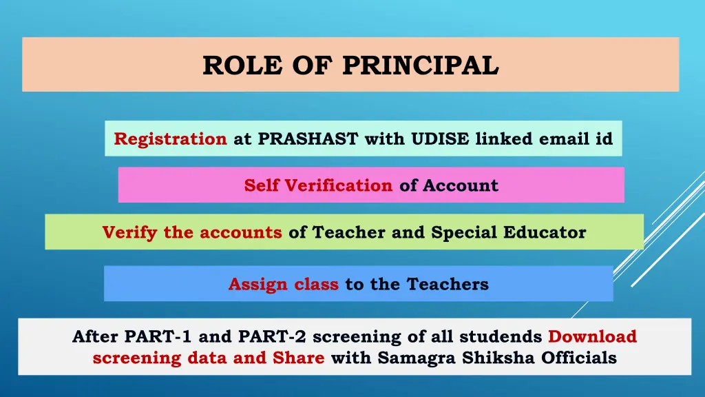 role of principal