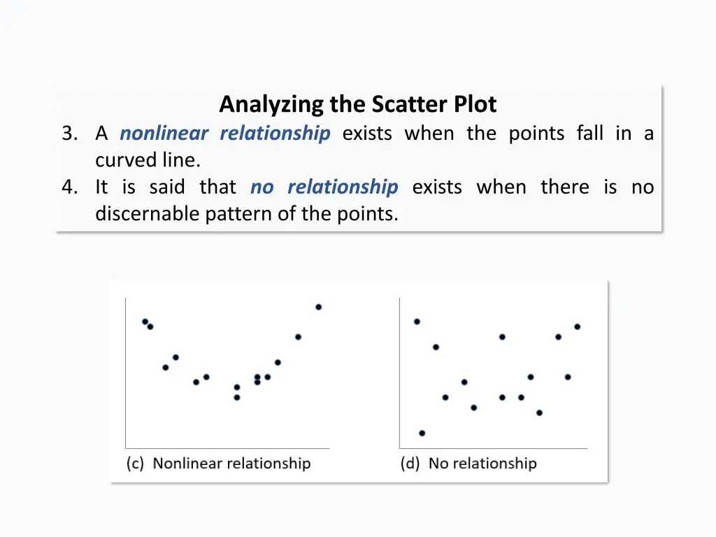 analyzing the scatter plot 1