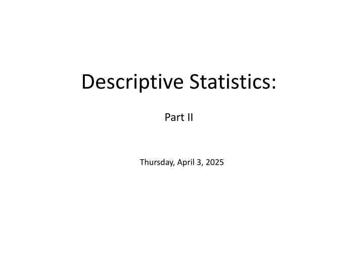 descriptive statistics
