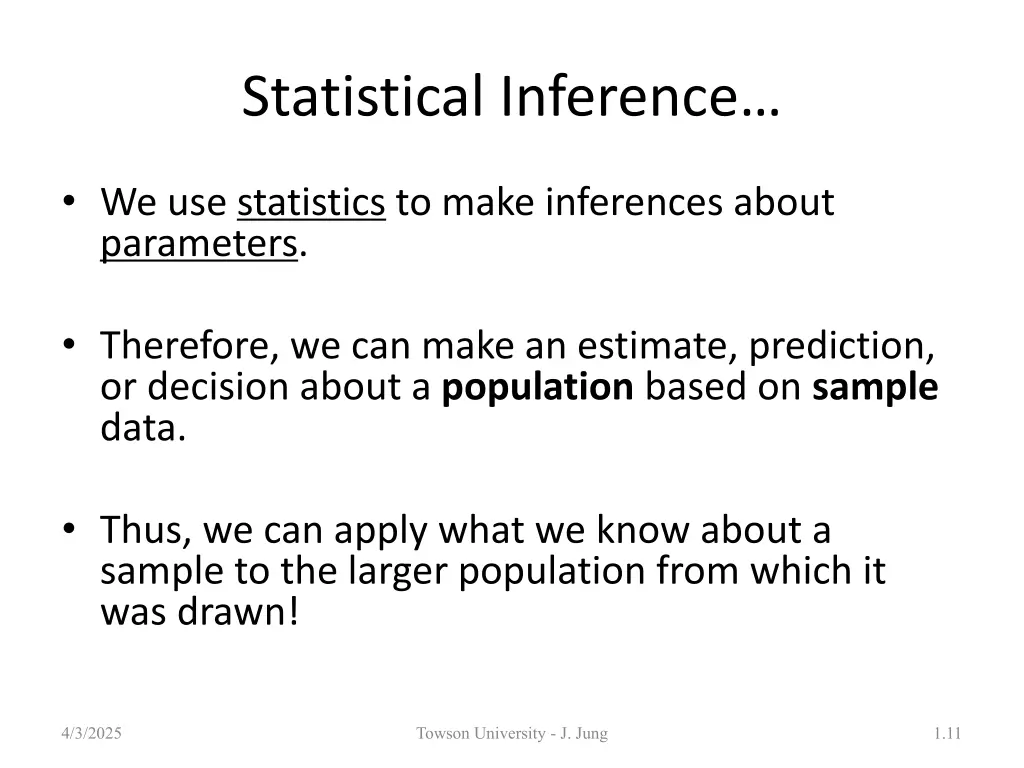 statistical inference