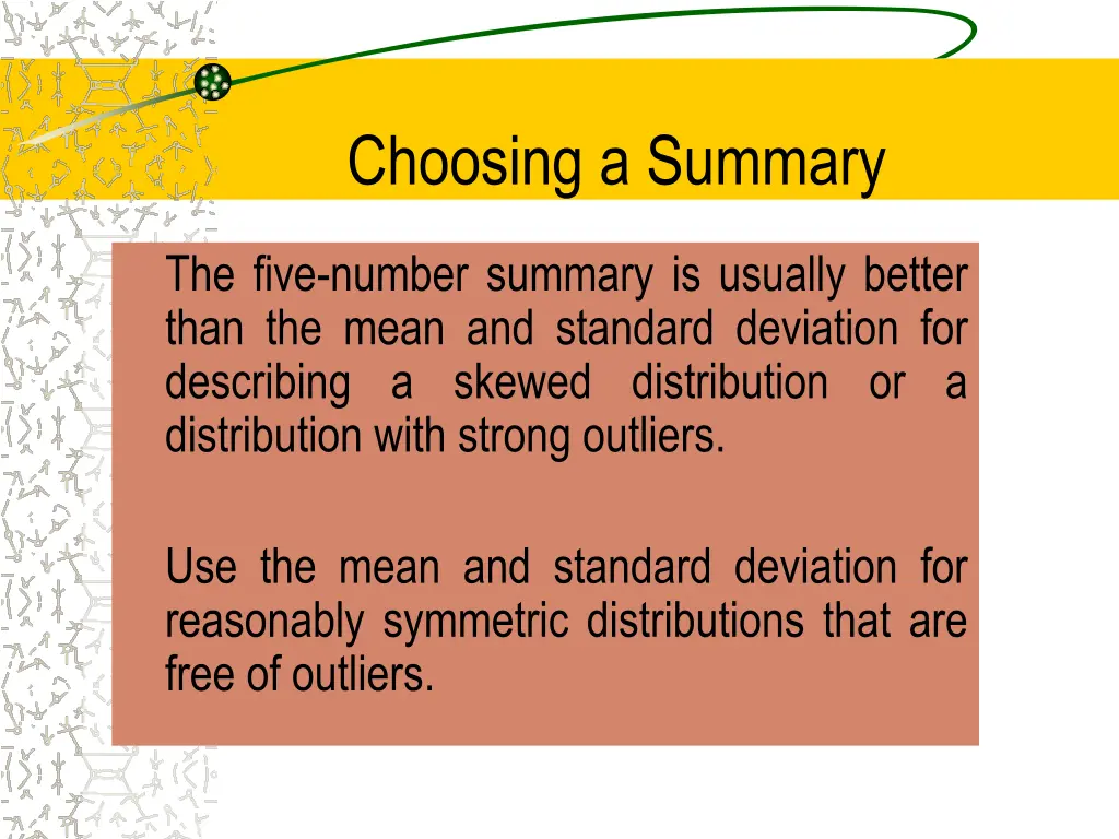 choosing a summary