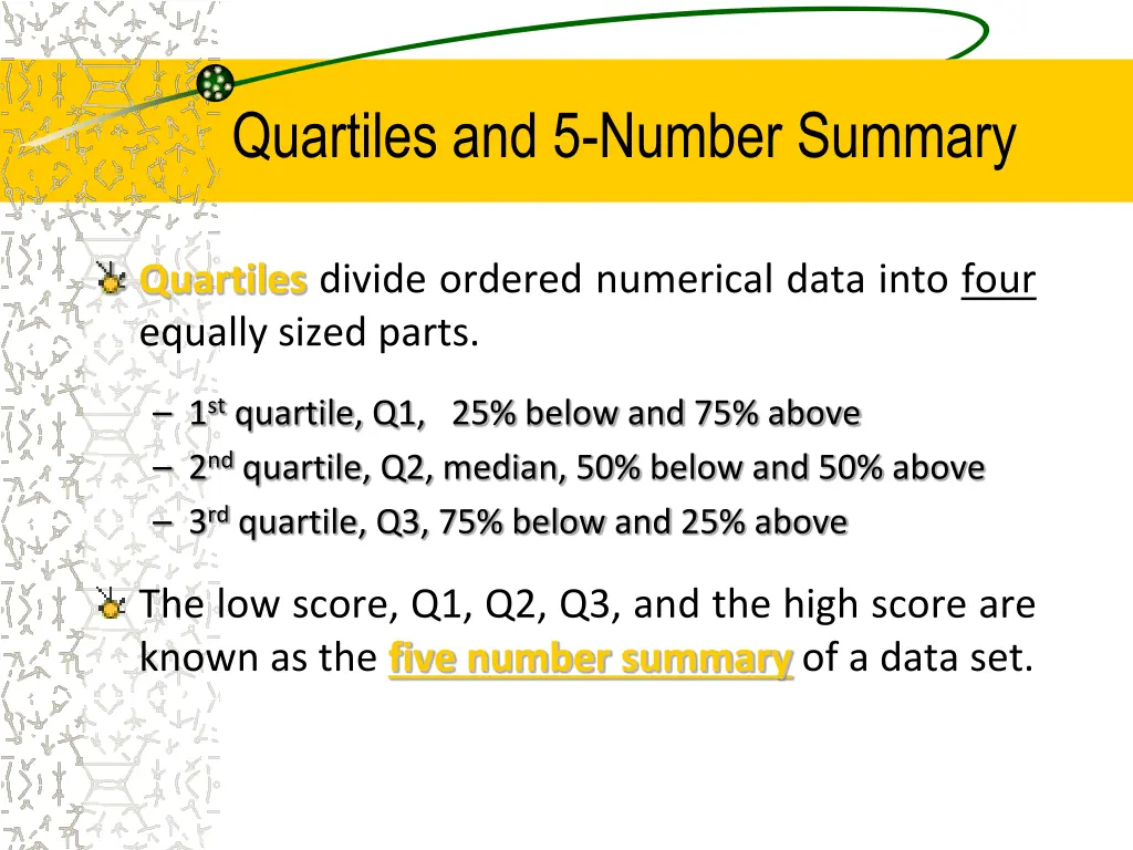 quartiles and 5 number summary