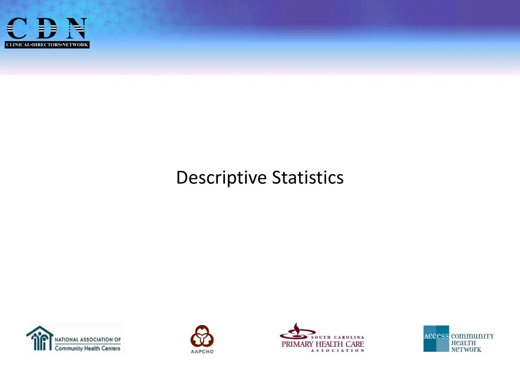 descriptive statistics