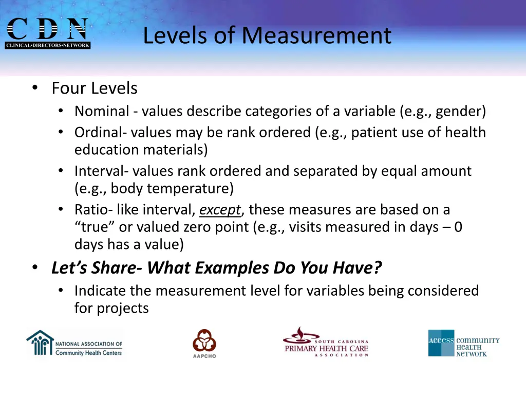 levels of measurement 1