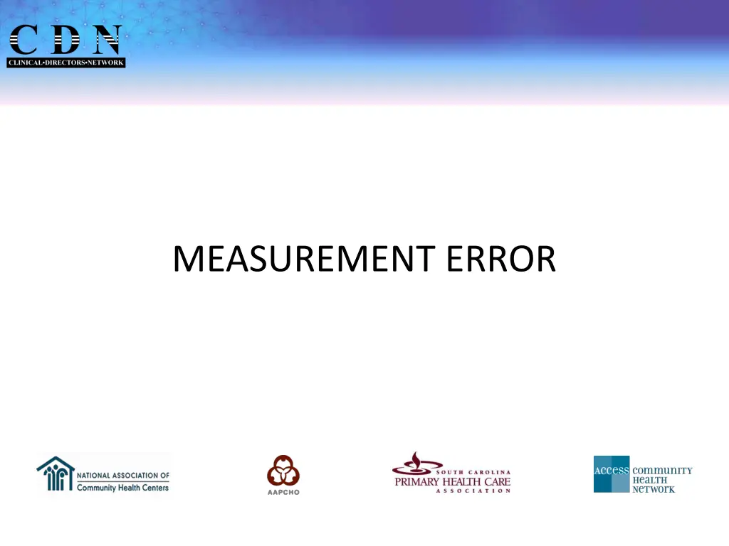 measurement error