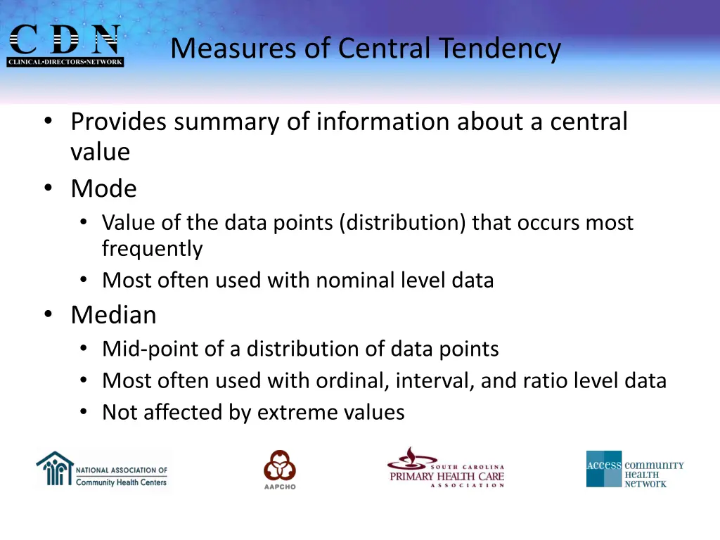 measures of central tendency