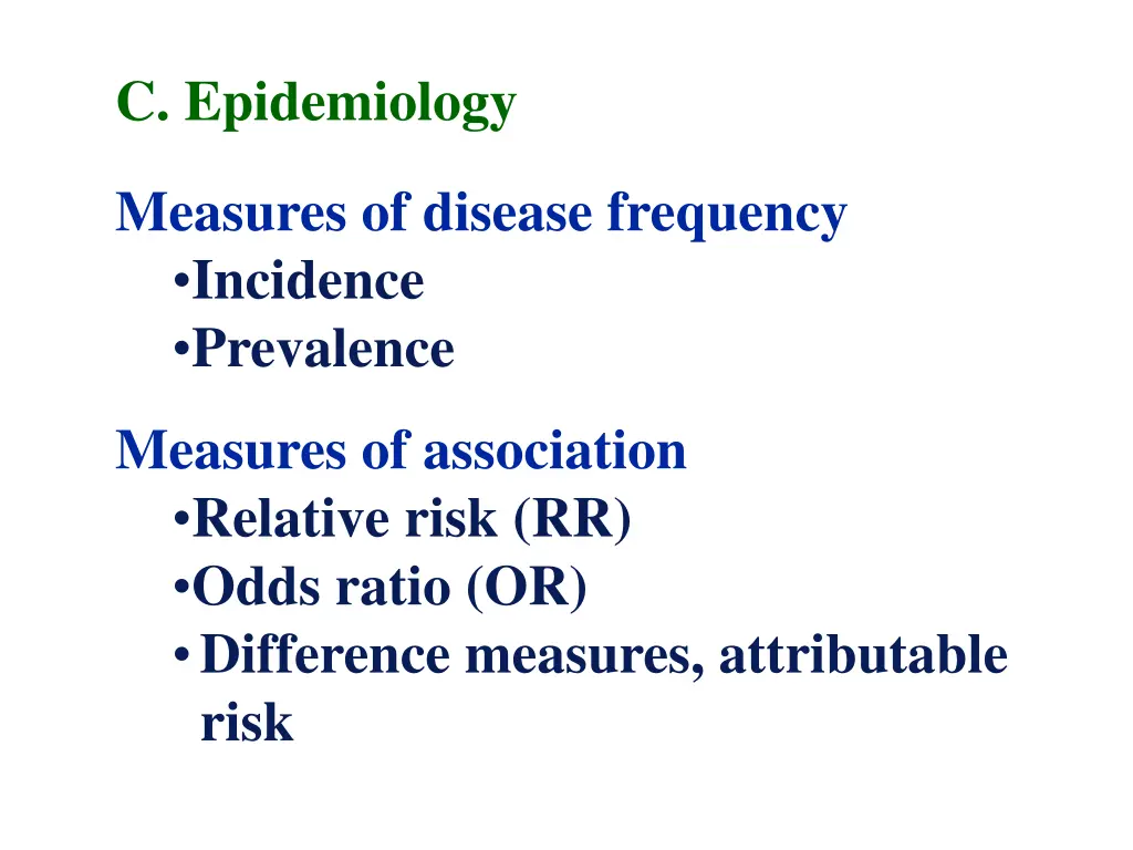 c epidemiology
