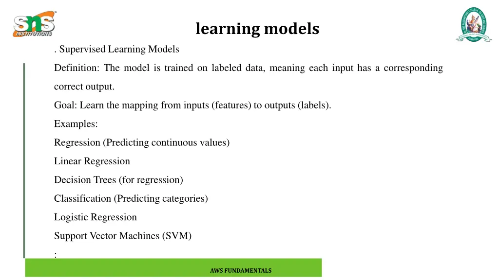 learning models 1