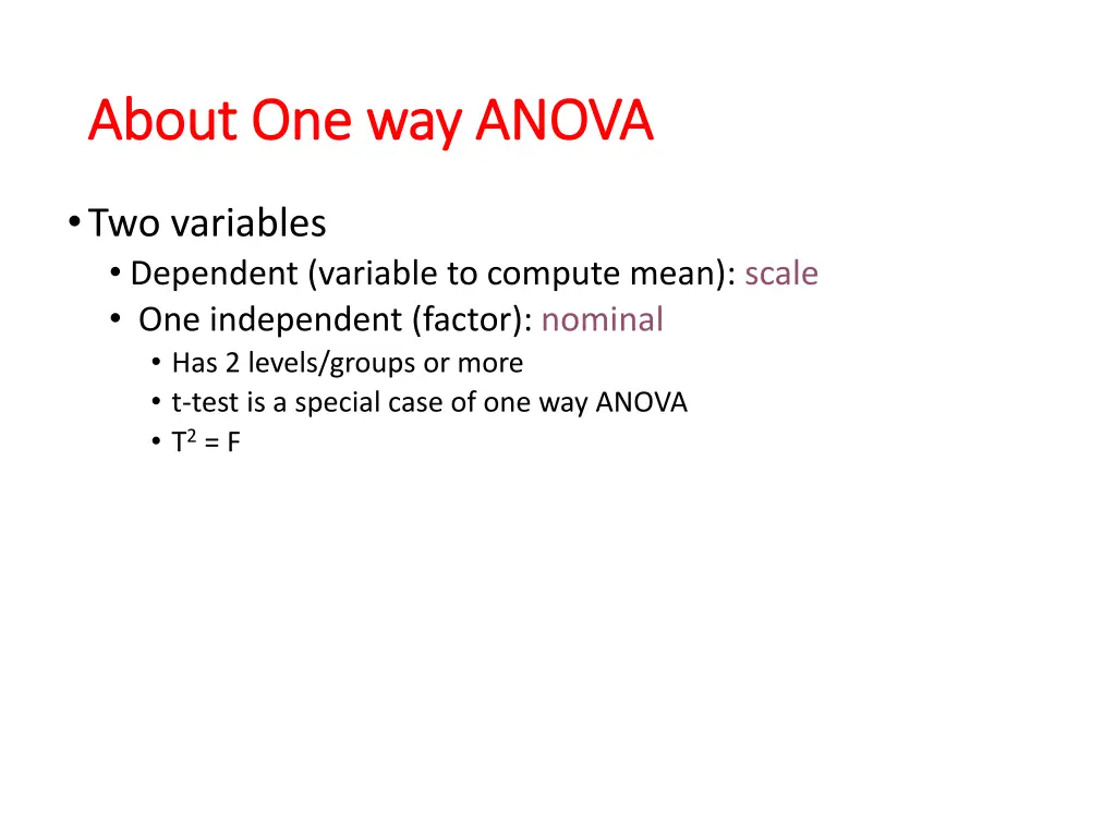 about one way anova about one way anova