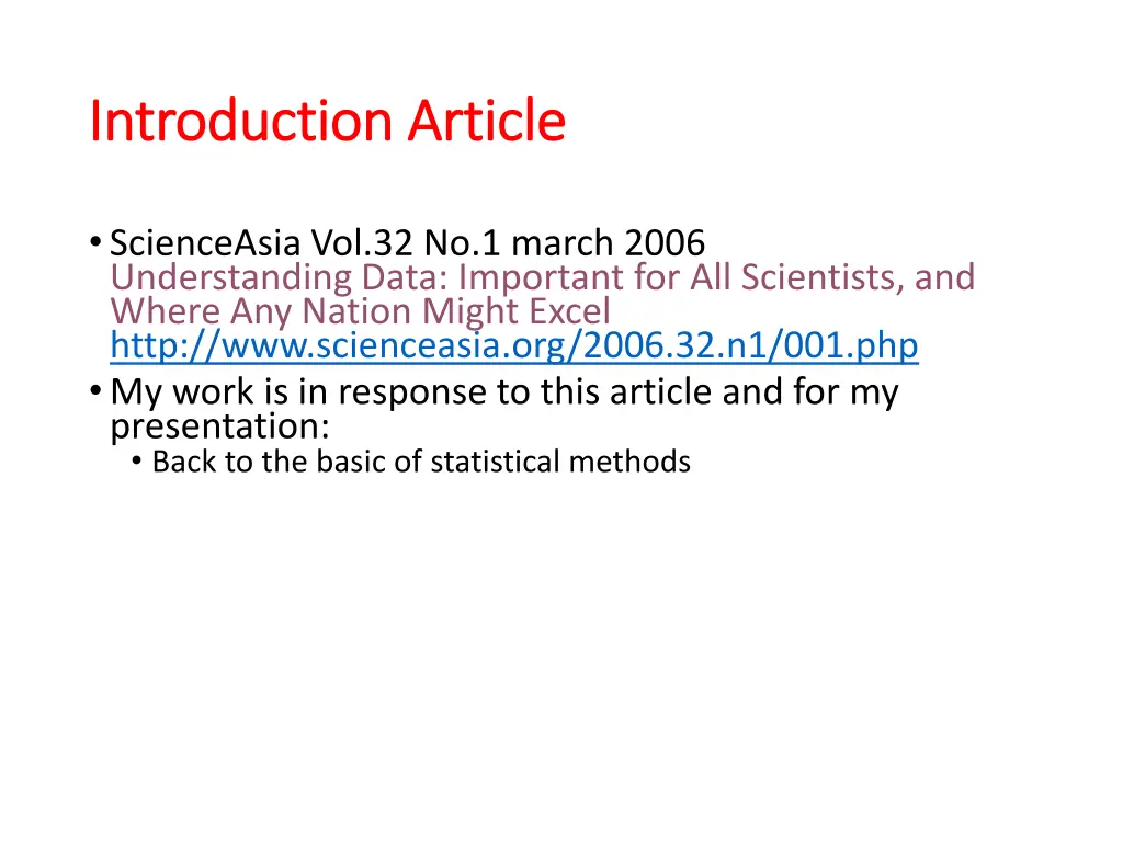 introduction article introduction article