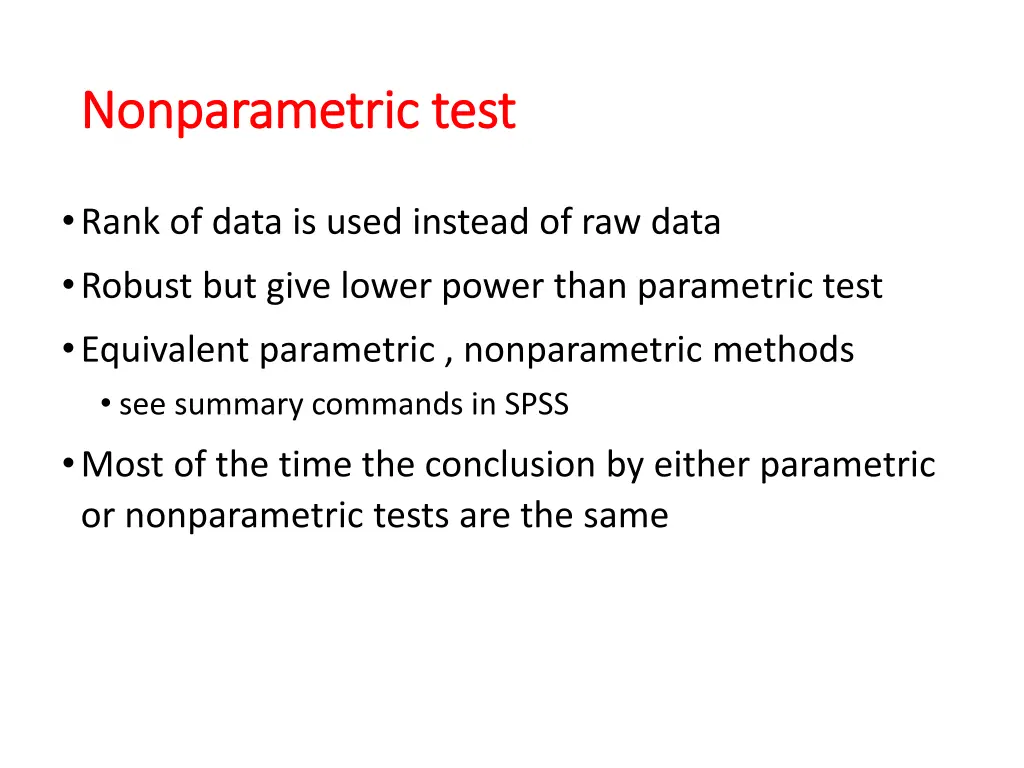 nonparametric test nonparametric test