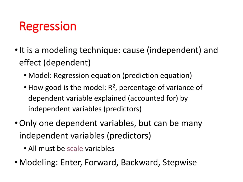 regression regression