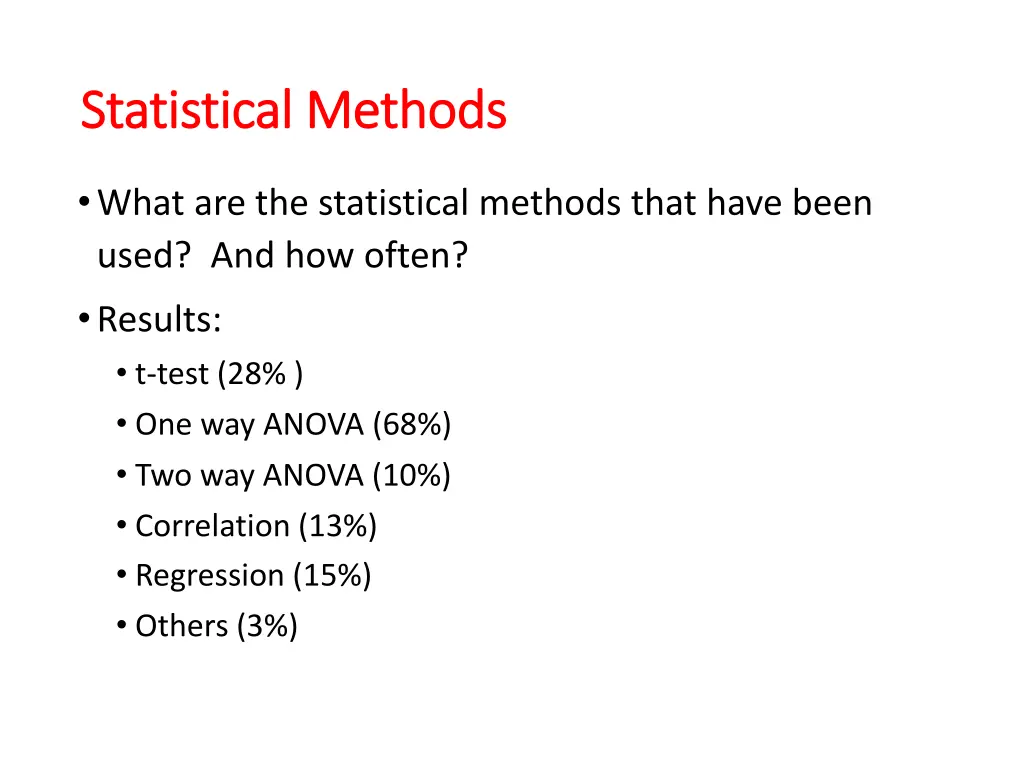 statistical methods statistical methods
