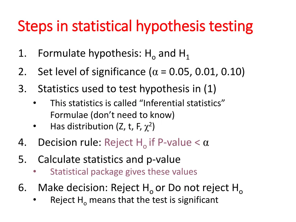 steps in statistical hypothesis testing steps