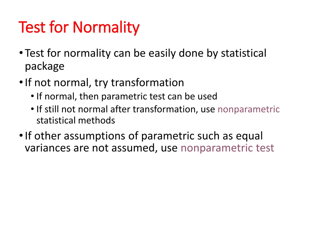 test for normality test for normality