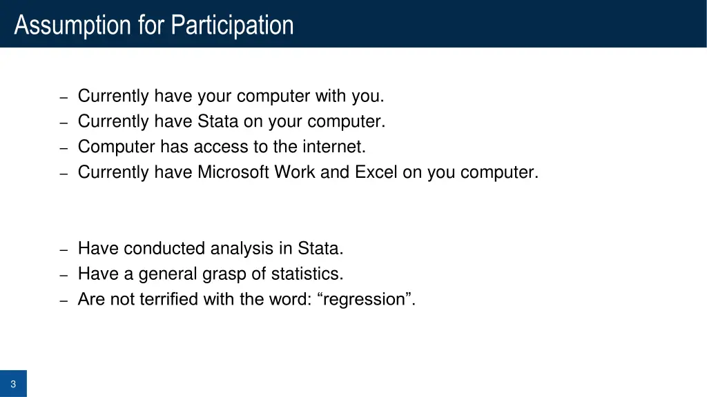 assumption for participation