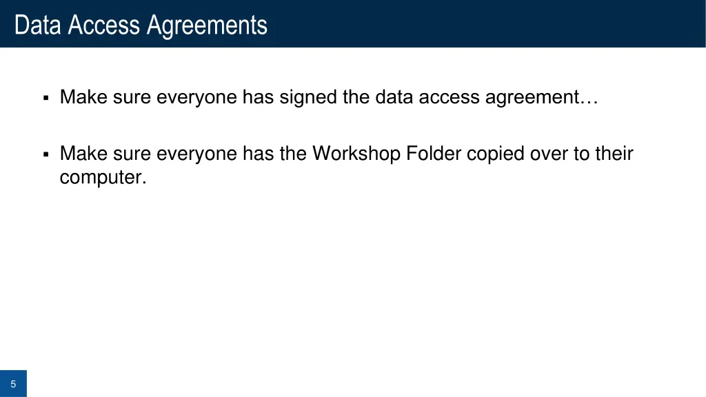data access agreements