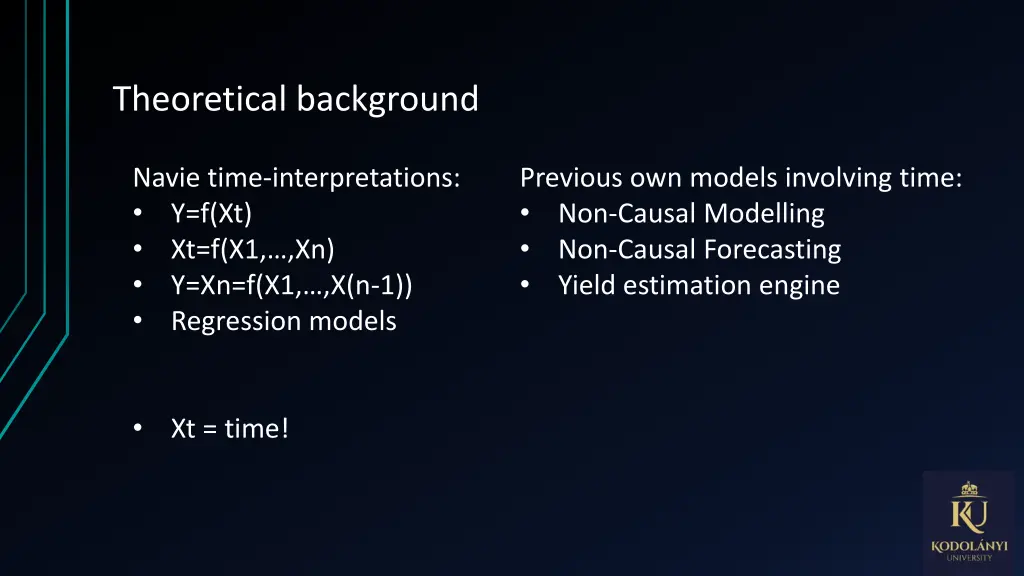 theoretical background